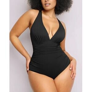 NWOT ShapeLLX Smart Sculpt™ Plunge Cutout Swimsuit Sz XL